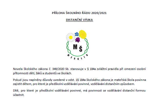 Otevřít info v pdf školní řád - printscreen