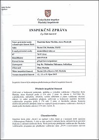 inspekční zpráva