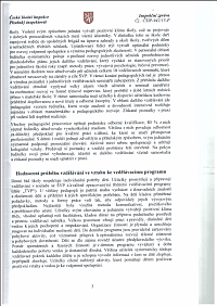 inspekční zpráva