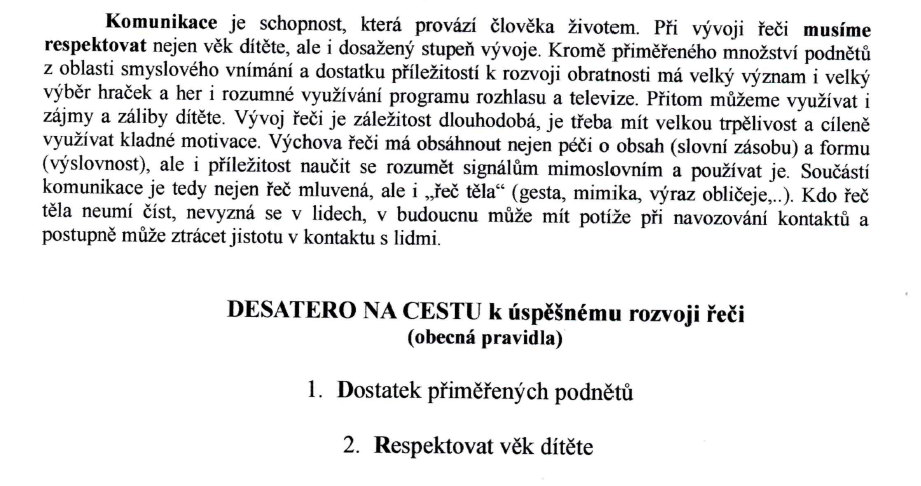 Otevřít info v pdf Logopedie
