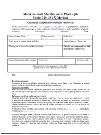 Otevřít info v pdf oznámeni zahájení/ukončení individuálního vzdělávání - printscreen